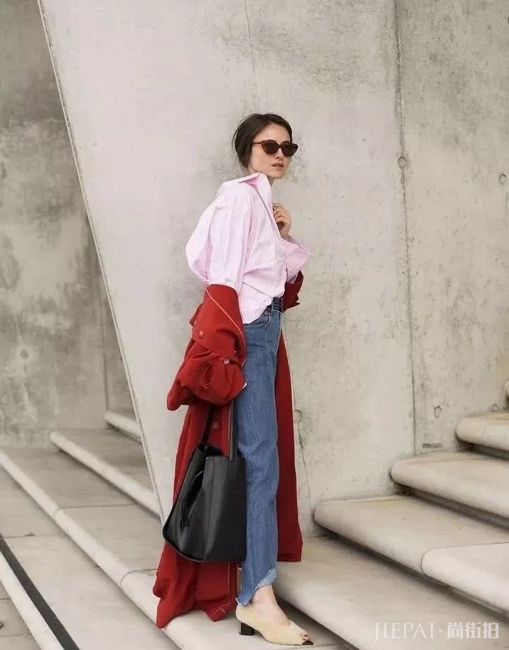 欧美街拍 衬衫真的是这个秋天最最称职的内搭！