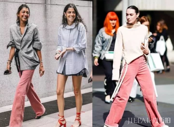 小时候的灯芯绒还记得吗?2018又火了,她们穿上美到犯规