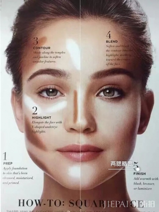 怎样化妆瘦脸 手把手教你画出V脸