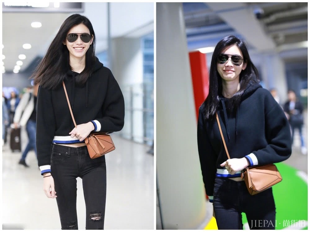 何穗与奚梦瑶同为超模,私服穿搭差别大