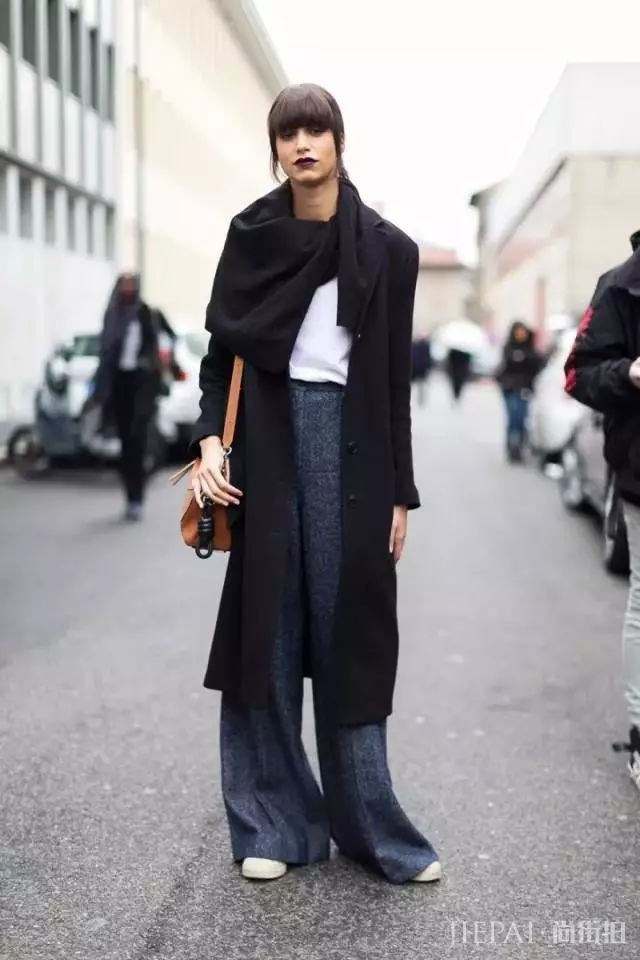 秋冬,大衣+阔腿裤,时髦温暖两不误!