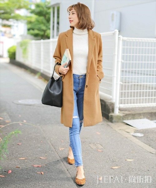 不同顏色大衣外套款式，穿出日系時尚流行