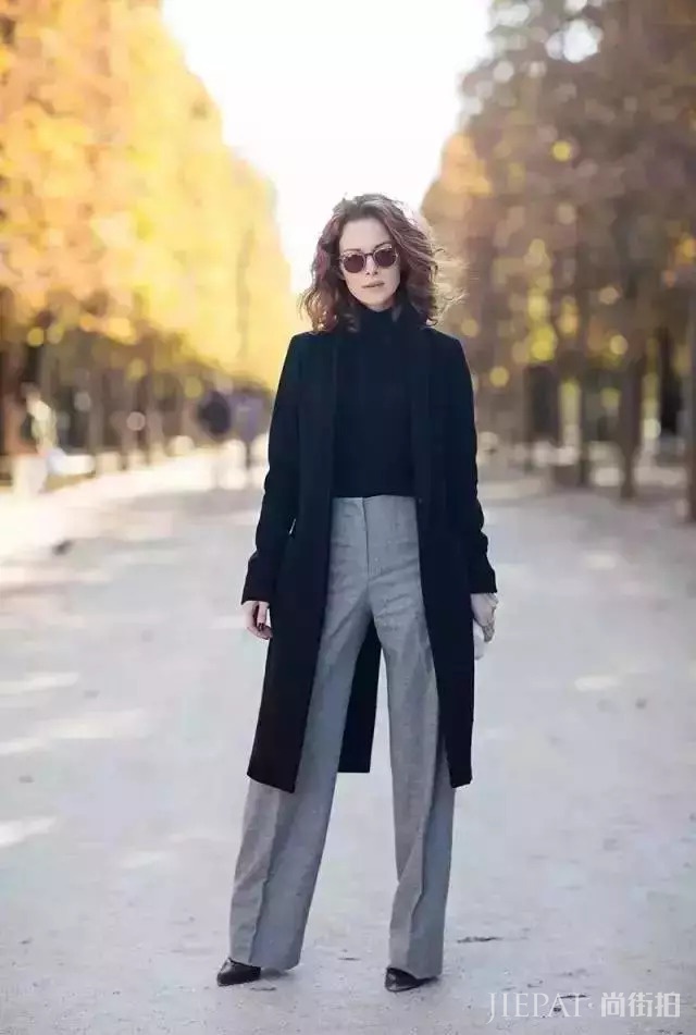 秋冬,大衣+阔腿裤,时髦温暖两不误!