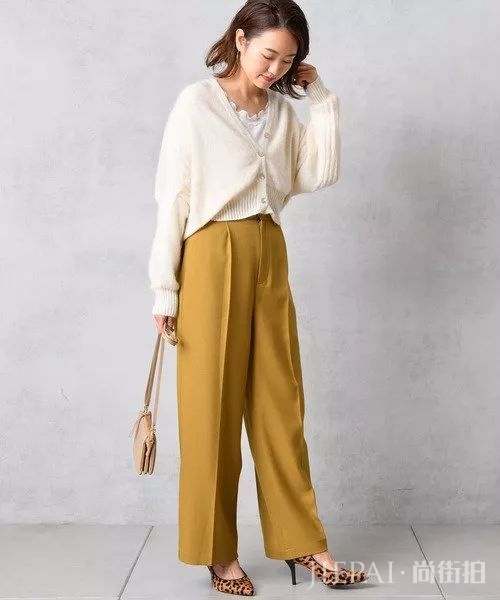 精选15款芥末黄裤装和裙子日系穿搭，用大地色系来打造秋日气息！