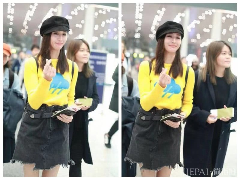 张钧甯改走少女路线了？穿黄毛衣，简直嫩炸了