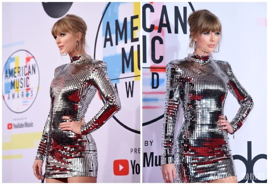 霉霉出席活动，穿亮片裙还配了同款靴子，瘦了之后变身真人芭比！