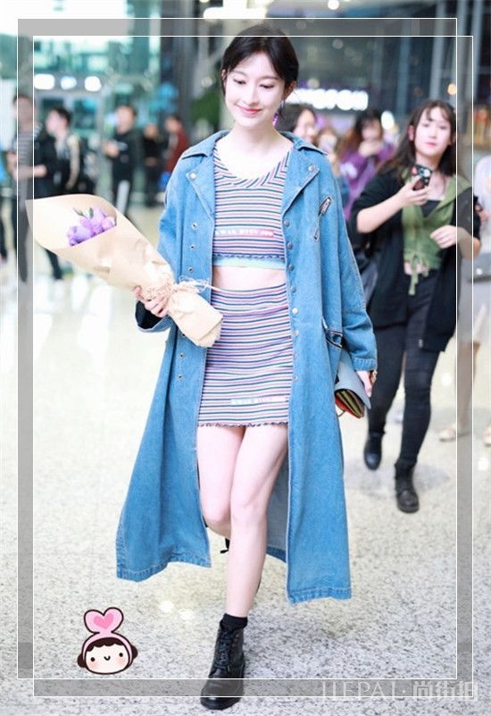 张俪为博眼球拼了！大冷天也要露腰秀腿！