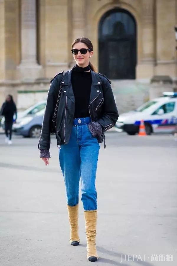 短款夹克怎么搭配好看 把这些显腿长的LOOK学起来