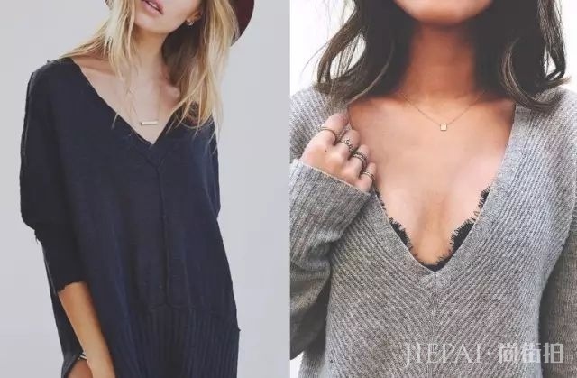 欧美街拍 看潮人冬天穿毛衣戴项链，气质迷人又保暖