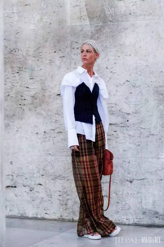 衬衫+阔腿裤,秋天这么穿气质优雅美翻了!