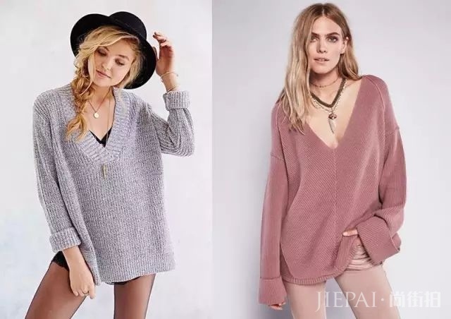 欧美街拍 看潮人冬天穿毛衣戴项链，气质迷人又保暖