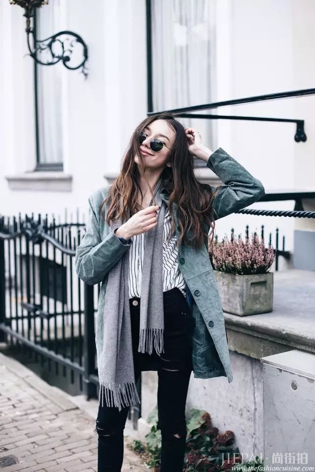 天冷这样系围巾,能让你的大衣时尚感飙升!!