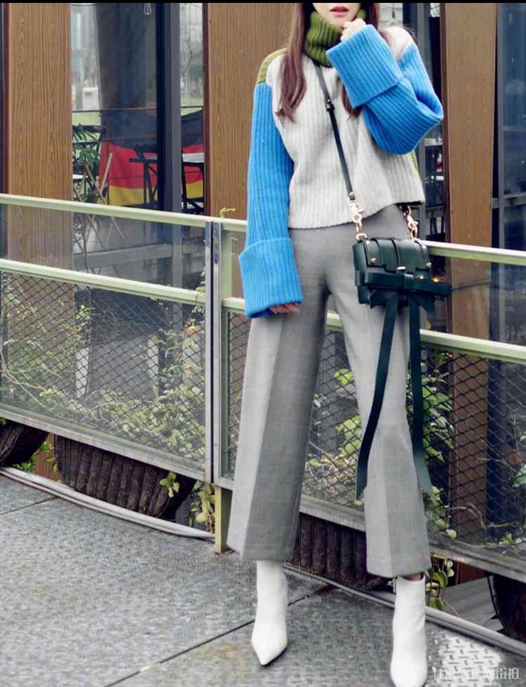 阔腿裤这样搭鞋子,显高有气质