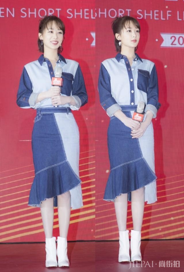 杨紫小短裙秀竹竿腿更惊艳,复古造型真美!