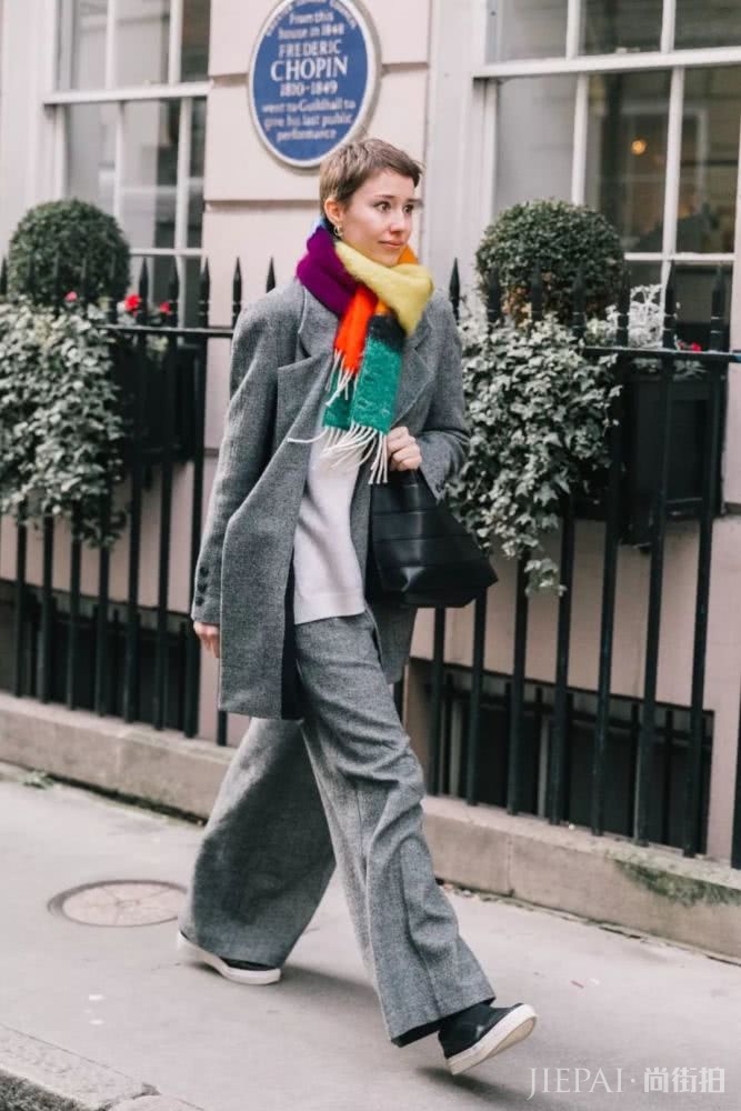 欧美街拍 潮人们穿阔腿裤高级爆了