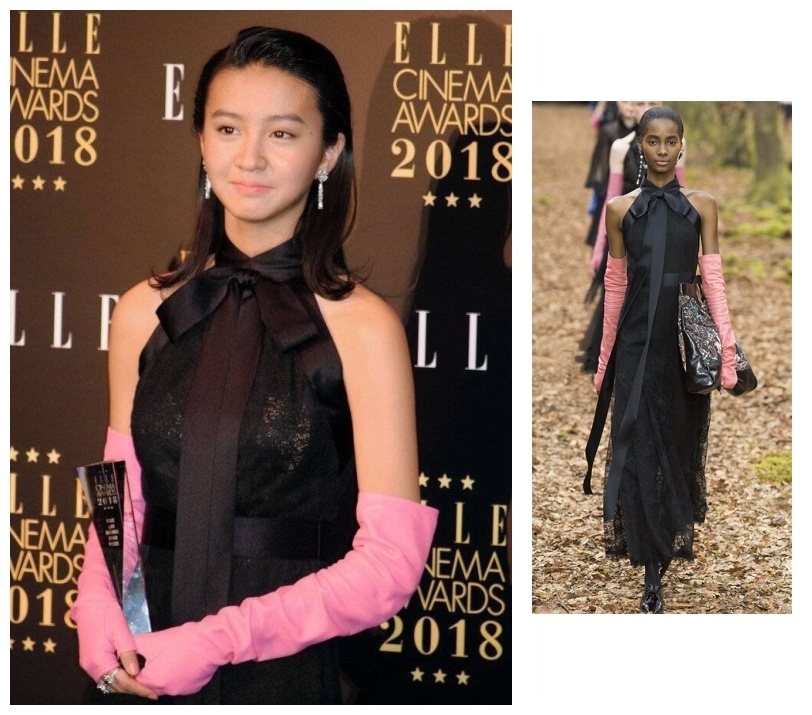 木村光希长裙配洗碗手套领奖,不料拿新人奖惹争议