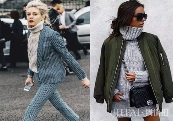 超火的“高领毛衣”,有了它的加持,连围巾都省了!