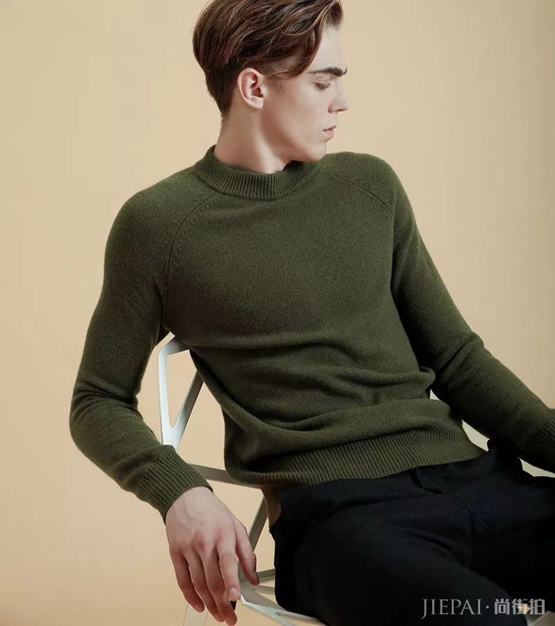 男士大衣+毛衣，穿出高级感