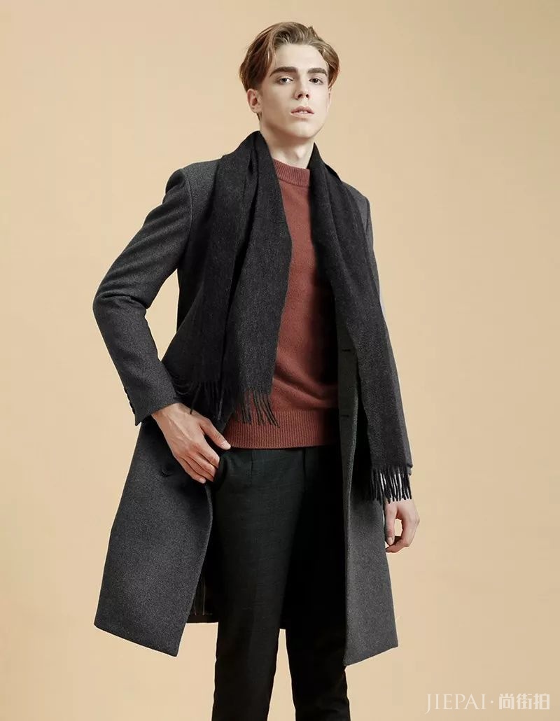 男士大衣+毛衣，穿出高级感