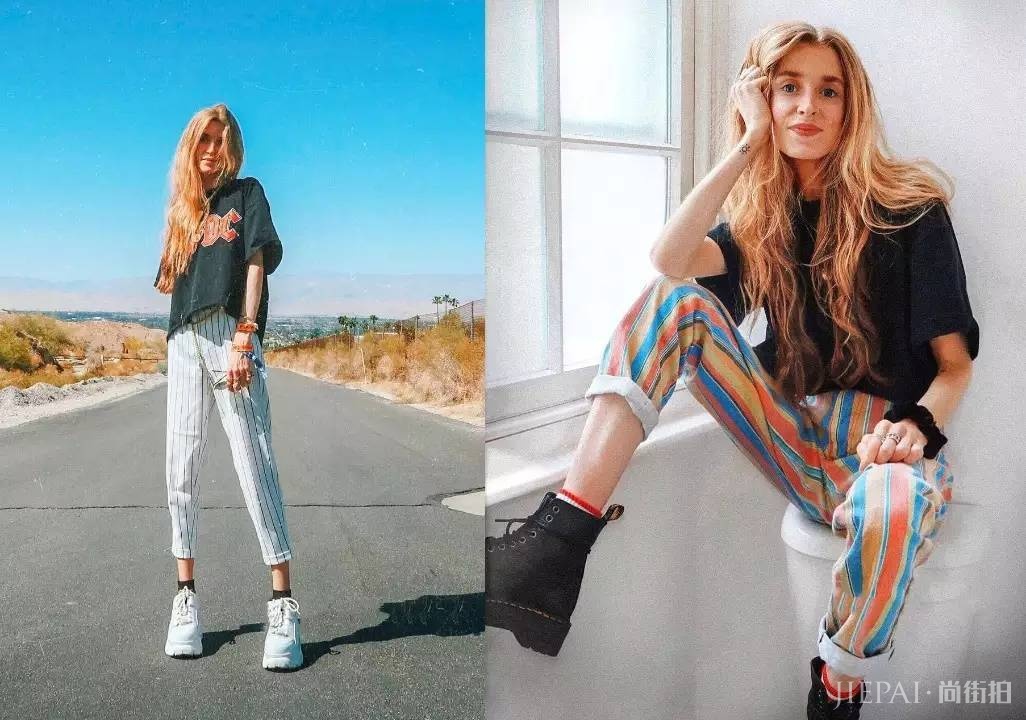 简单的就是时髦秋冬条纹潮搭法!