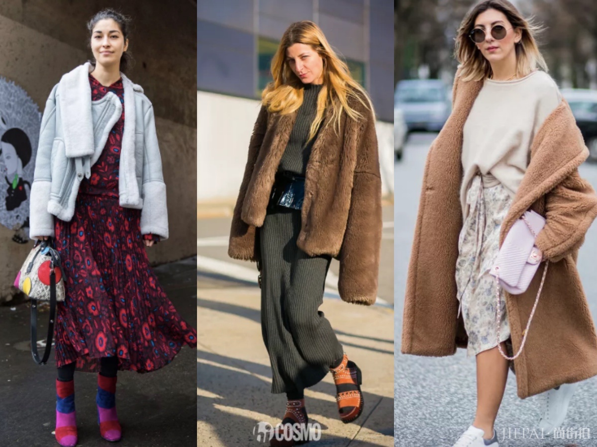 羊羔毛外套，怎么搭配才不显得“肿”？