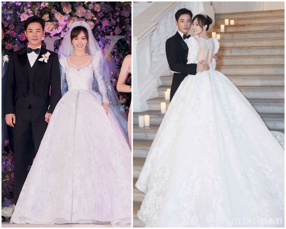 唐嫣高定婚纱太甜美?和刘诗诗杨幂AB婚纱大比拼,谁的更美?