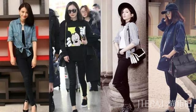 黑鞋+黑裤子的组合，竟能让腿再长10cm？