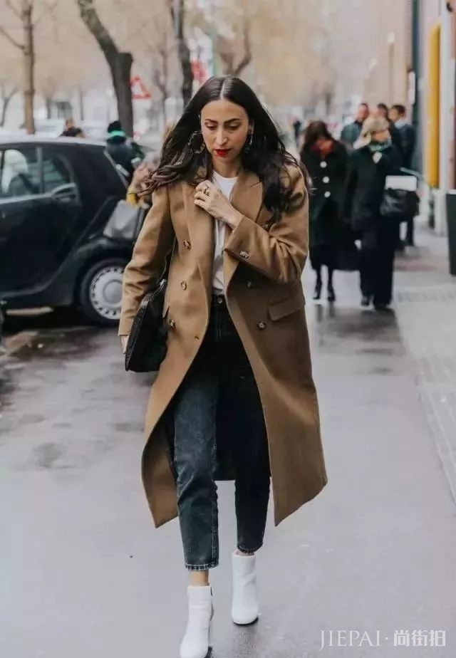 大衣+短靴=好看爆了！