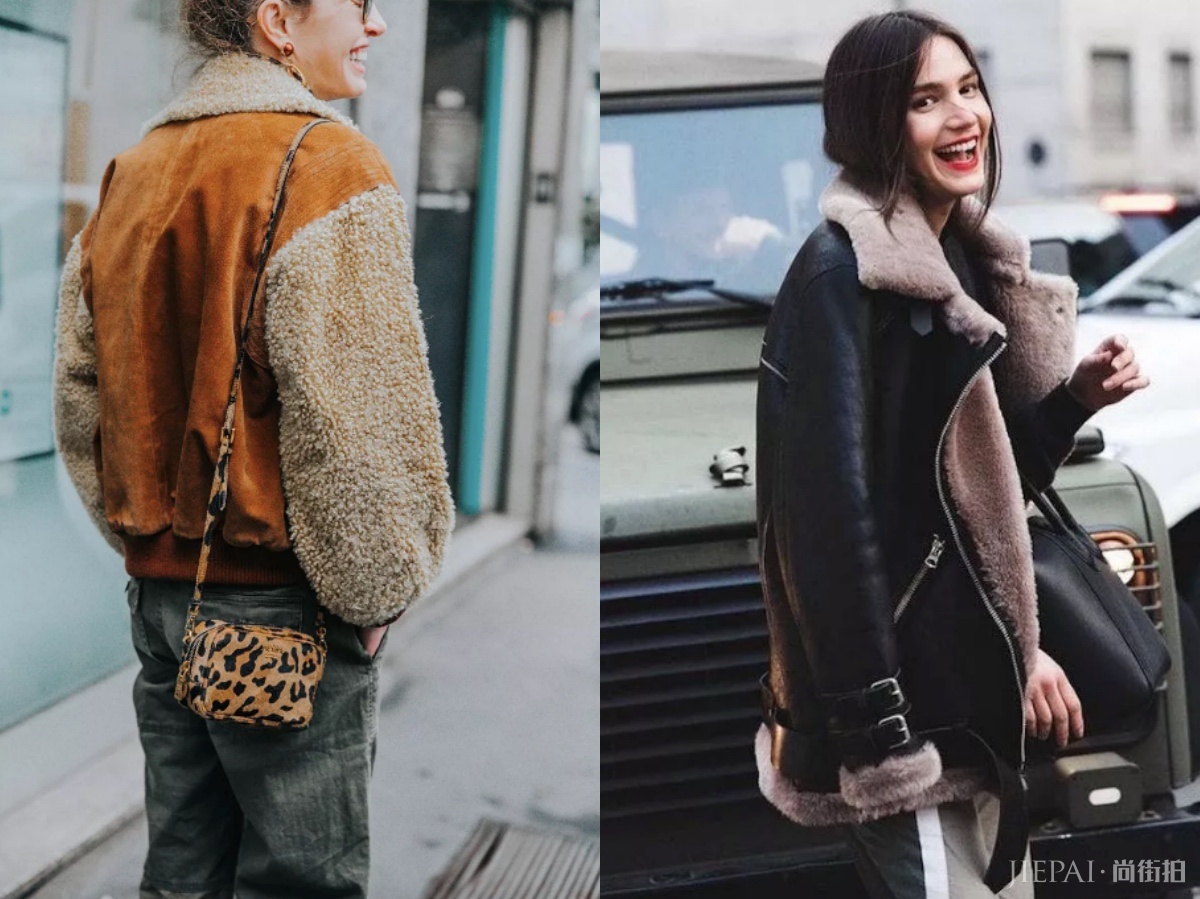 羊羔毛外套，怎么搭配才不显得“肿”？