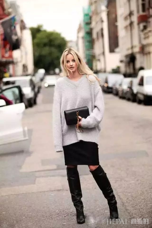 毛衣搭配长裙,打造秋冬优雅时尚!