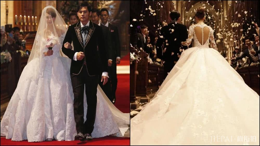 唐嫣高定婚纱太甜美?和刘诗诗杨幂AB婚纱大比拼,谁的更美?