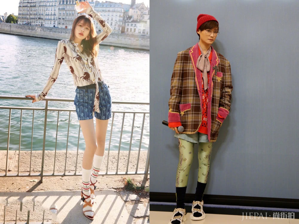 孙怡高跟鞋搭棉袜，李宇春凉鞋配棉袜，反季时尚看不懂