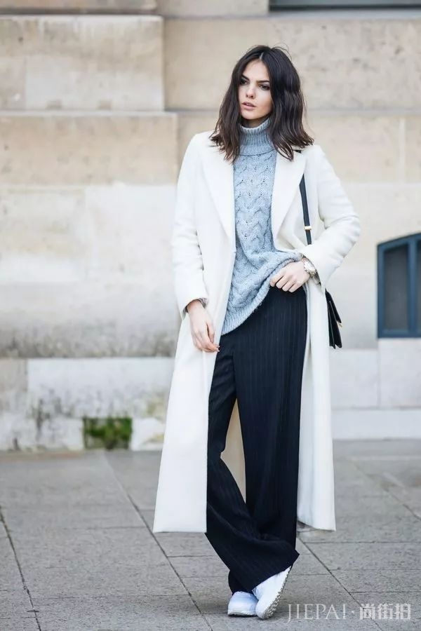 大衣配运动鞋时髦不止一点点!