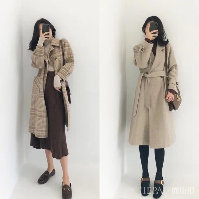 软妹子学院风穿搭,牛仔外套搭连衣裙优雅时髦,让你秋冬美个够
