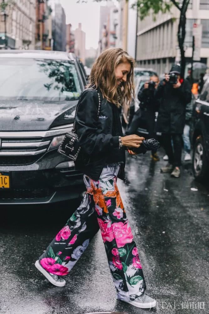欧美街拍 潮人们穿阔腿裤高级爆了