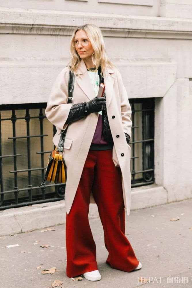 欧美街拍 潮人们穿阔腿裤高级爆了