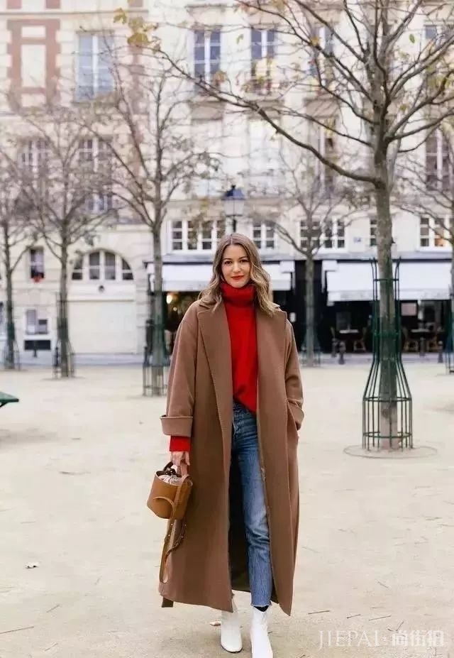 大衣+短靴=好看爆了！