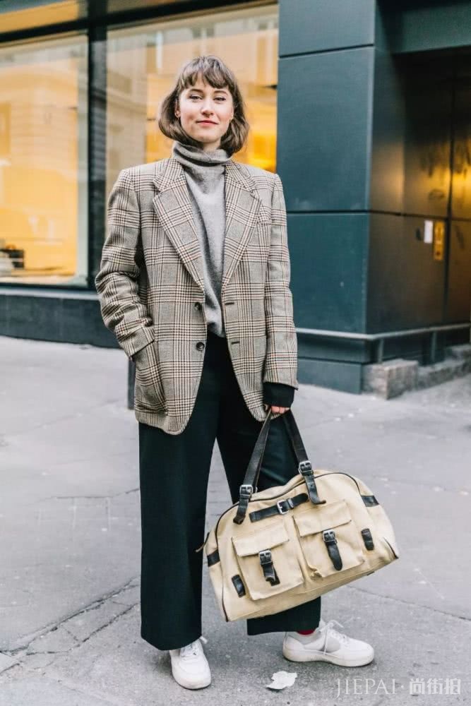 欧美街拍 潮人们穿阔腿裤高级爆了