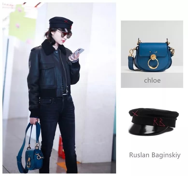 景甜越搭越来越酷！全黑皮衣造型太帅！