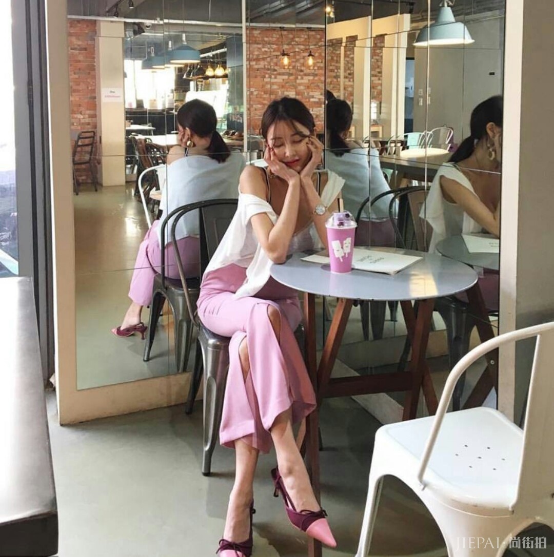 阔腿裤这样搭鞋子,显高有气质