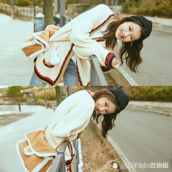 被孙怡的新写真美到了！背着毛绒包少女感爆棚