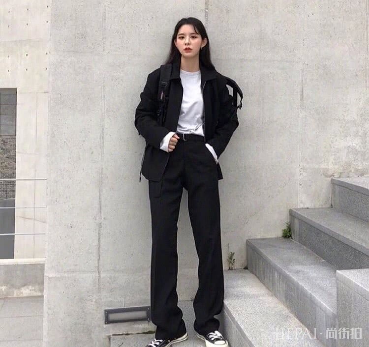 小个子女生超羡慕的高个搭配,潮味十足