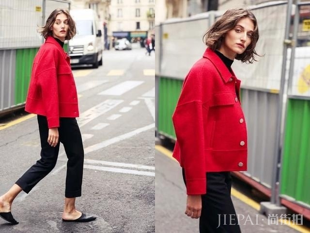 2019年“嘉年华红”流行色大衣,随意穿上都超好看,还显白!
