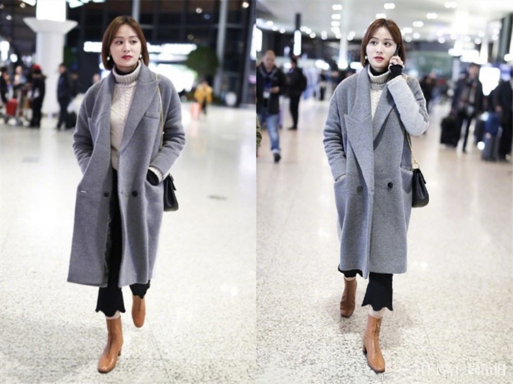 高领毛衣搭配大衣不只是保暖,连气质都提升!