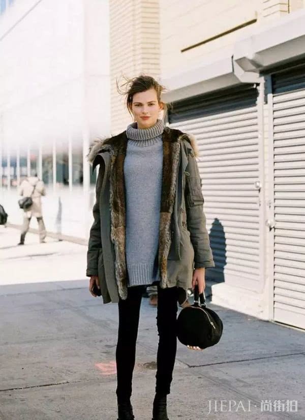 大衣＋牛仔裤＋踝靴，冬季王炸组合