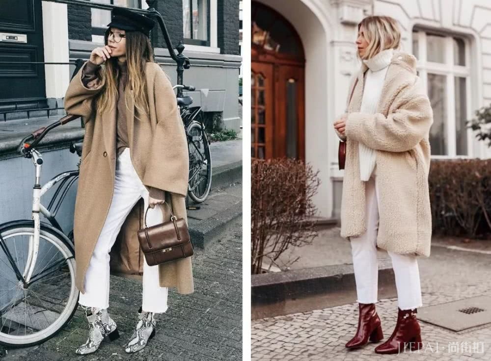 粉+灰、驼+白，这几个颜色穿在一起叫“看起来很贵”！