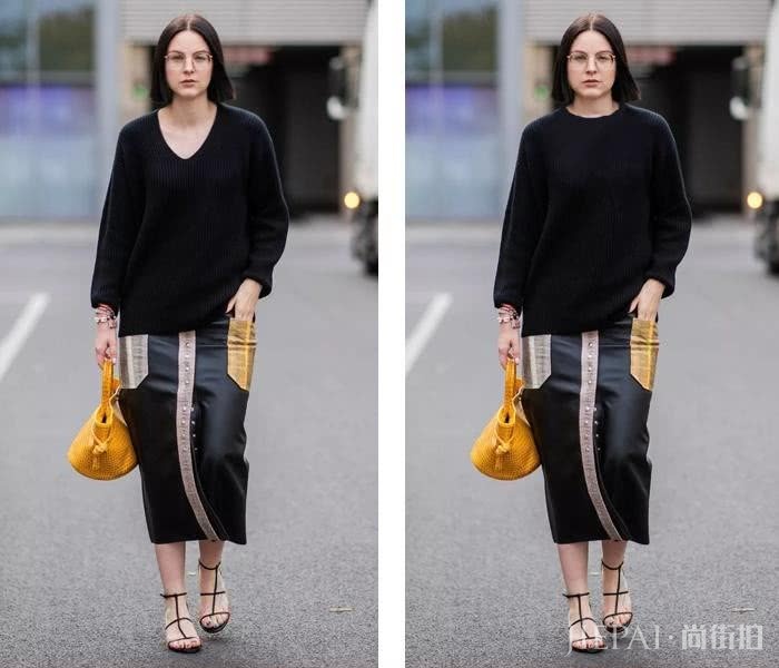 堪比瘦脸神器的V领毛衣，分分钟穿出你的天鹅颈