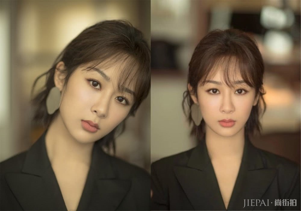 杨紫出席活动穿粉西装搭配针织衫,打扮帅气还温柔