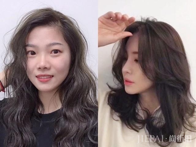 “全头烫”发型,适合发量少脸大的女生剪!