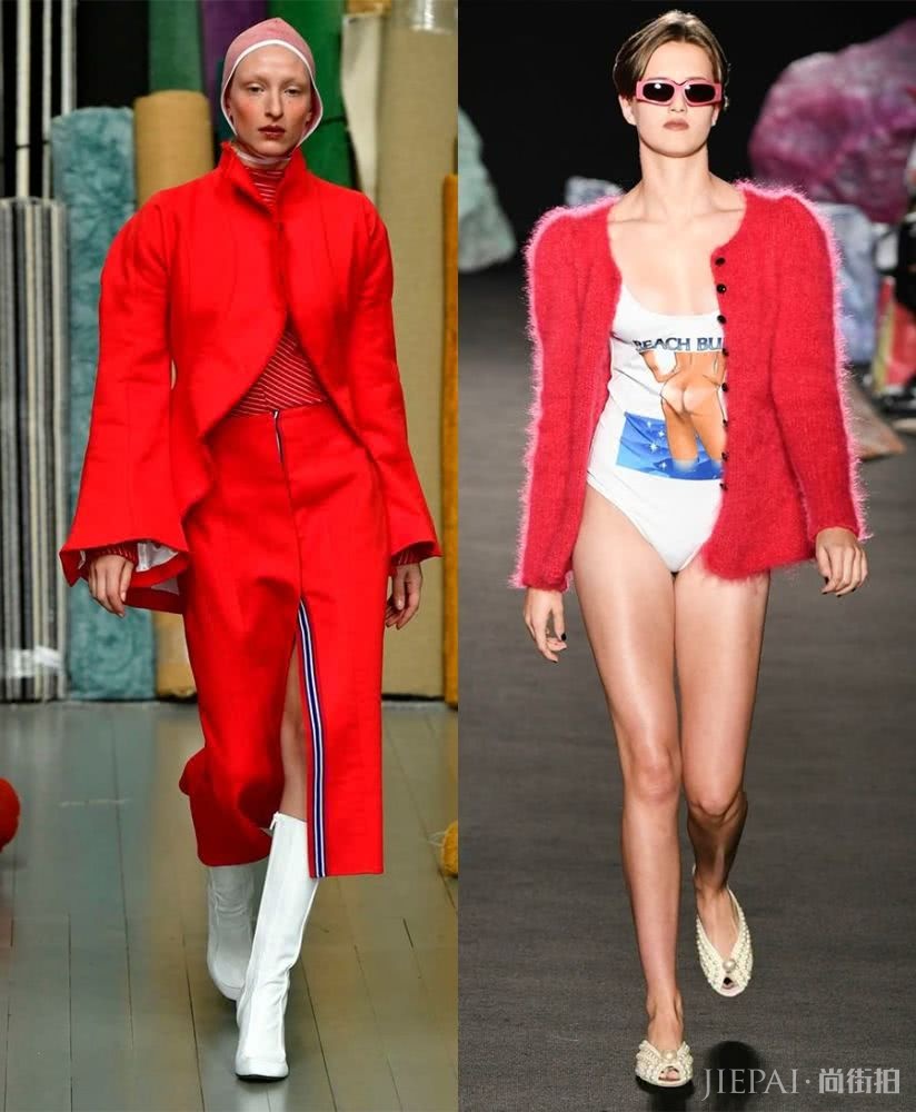 听说最近红白棉袄裹红大衣火了?